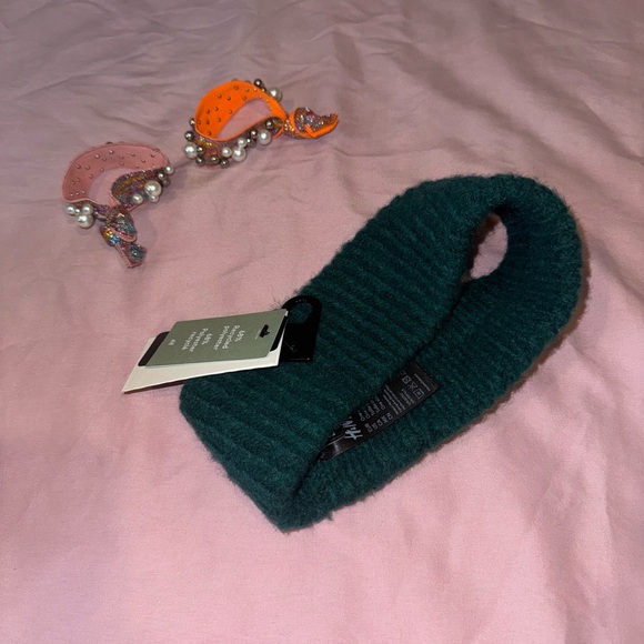 Green Headband and Hair Ties Combo - Picture 1 of 6